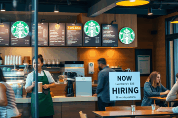 Imagen que representa las vacantes de Starbucks para baristas y atendientes.