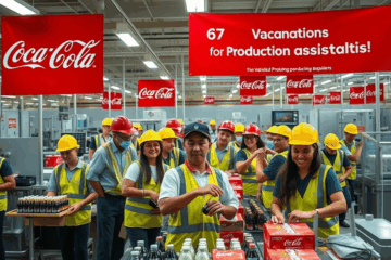 Imagen destacada de las vacantes en Coca-Cola para ayudantes de producción.