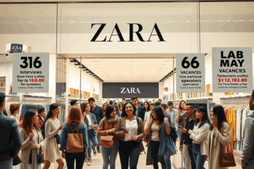 Imagen destacada sobre las vacantes en Zara para operadores de tienda y almacén.