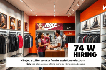 Imagen de la oportunidad laboral en Nike para auxiliares de tienda y probadores.