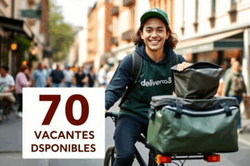 Imagen de repartidores de Deliveroo listos para trabajar