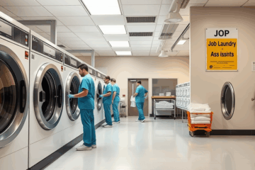 Oportunidades laborales como auxiliar de lavandería hospitalaria con 44 plazas disponibles.